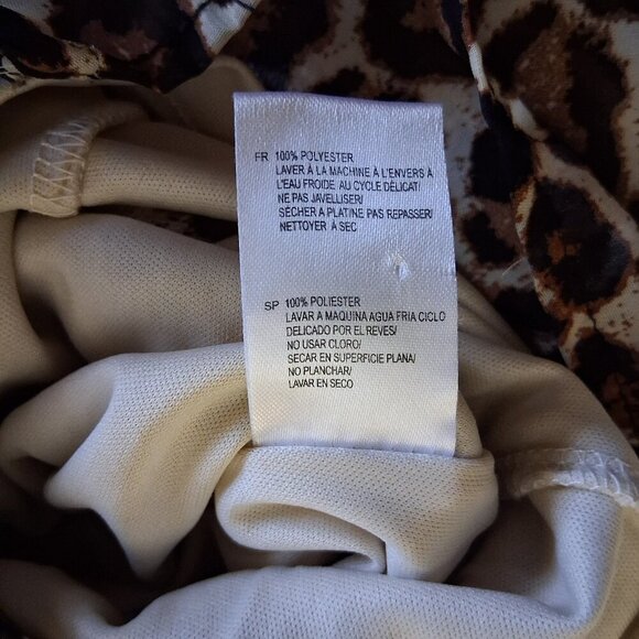 Stella Cruz Girls Size XL (14-16) Leopard Print Ruffle Sleeve Overlay Romper - Picture 6 of 11